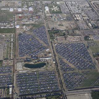 Overhead View of Coachella Parking Lot