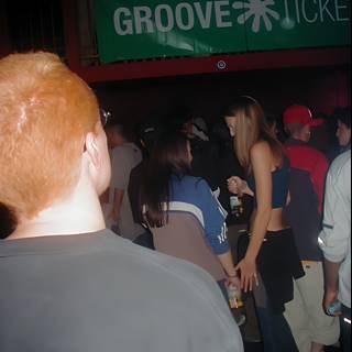 Night Club Scene at Grove Ticket Sign