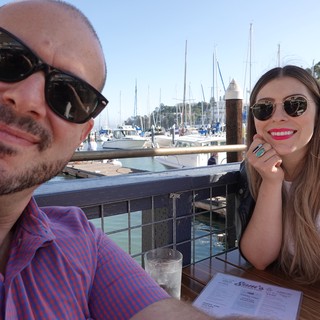 Couple Enjoying Marina Lunch Date