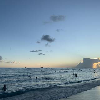 Sunset Swimmers at Royal-Moana Beach