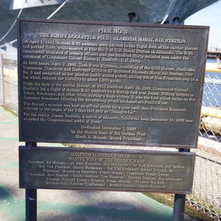 Historic Doolittle Raid Memorial Plaque at USS Hornet Museum