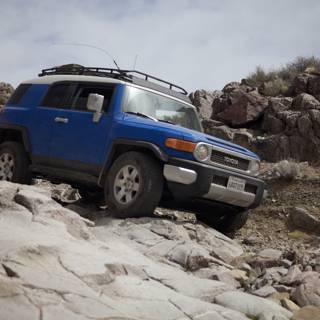Off-Roading Adventure in a Blue SUV