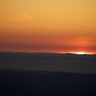 Fiery Sunset Over Bay Area from Mount Diablo