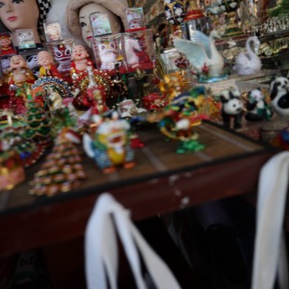 Colorful Asian Trinket and Souvenir Shop Display