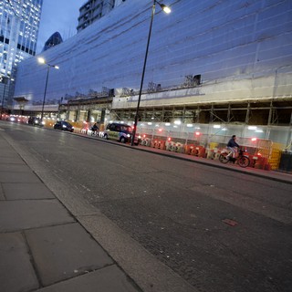 Urban Construction Site at Dusk in London