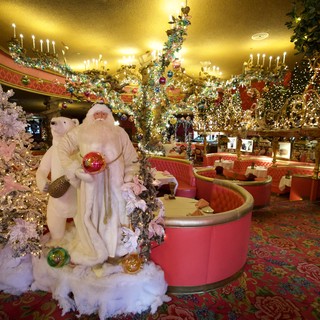 Lavish Christmas Display at Madonna Inn Restaurant