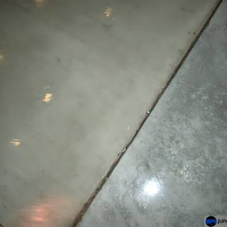Metallic Floor with White Paint