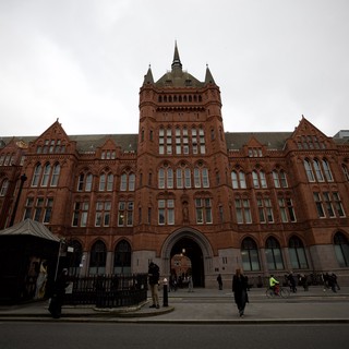 Victorian Gothic Architecture Under Gray Manchester Skies