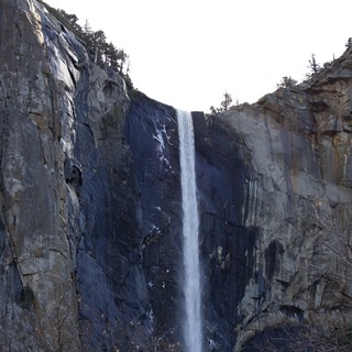 Bridalveil Fall Cascading Through Granite Cliffs in Yosemite