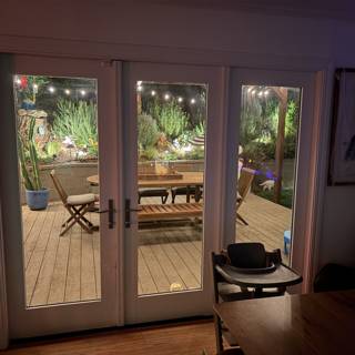 **Evening Glow Through French Doors**