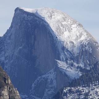 Half Dome in Winter Snow, Yosemite National Park