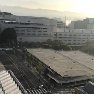 A Bird's Eye View of Los Angeles Parking Lot