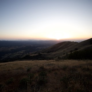 Golden Hour Fades Over Mount Diablo's Western Slopes