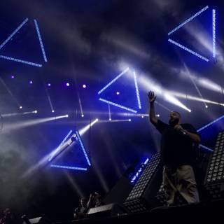 Khaled Shines in Blue Triangles at Coachella Concert