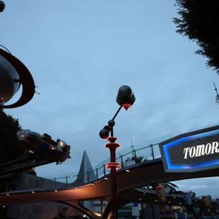 Illuminated Entrance to the Disney Metropolis