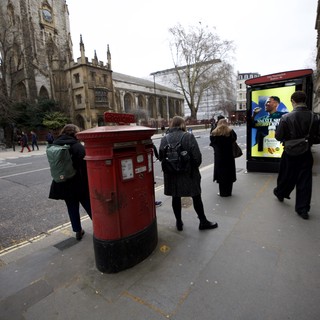 Historic Church and Red Post Box on London Street