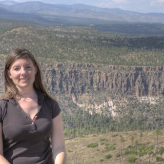 Penelope Smiling at New Mexico's Dome Wilderness Overlook