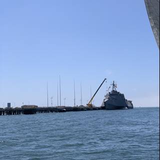 Navy Sailboat at San Diego Pier