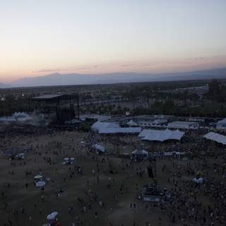 Aerial Perspective of a Festival Crowd