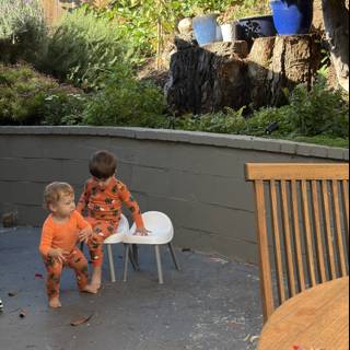 Morning Mischief in the Backyard