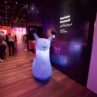 Inflatable Robot Sculpture at Contemporary Art Exhibition