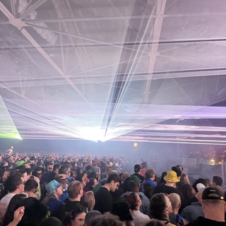 Laser Light Show at Electronic Music Festival Concert
