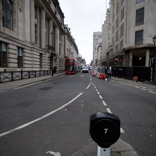 Empty London Street with 360-Degree Camera View