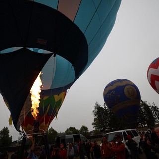 Fire and Sky: Hot Air Balloons at Dawn Launch