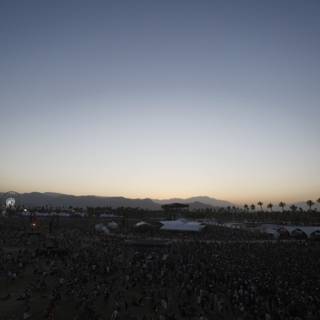Sunset Crowd at Coachella Music Festival