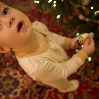 Baby's First Christmas by the Tree