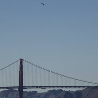 Sync of Man-Made Wonders: Bridge Meets Aeroplane in the Sky