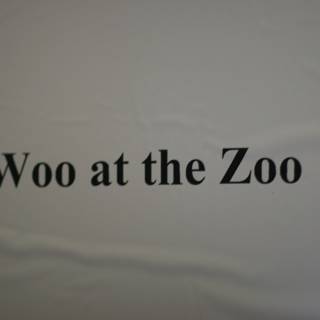 Woo at the Zoo Sign