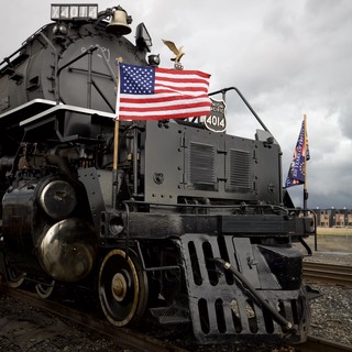 Union Pacific Big Boy 4014 with American Flag