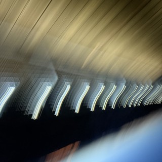 Abstract Motion Blur of Interior Corridor with Lights