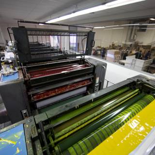 Factory Printing Machine in Action
