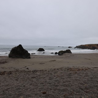 Moody Rocky Shoreline at Schoolhouse Beach Tide Pools