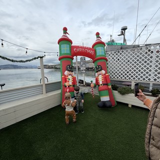 waterfront boardwalk or marina entertainment area