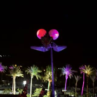 Illuminated Palm Tree Sphere