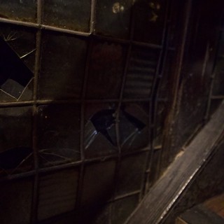 Dark Industrial Scaffolding and Stairwell Interior