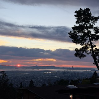 Sunset Over San Francisco Bay from Oakland Hills