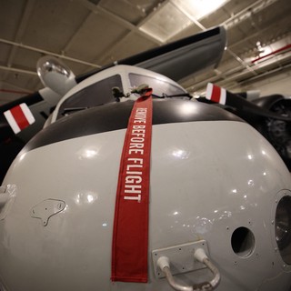 WWII Era Aircraft Nose with Remove Before Flight Warning