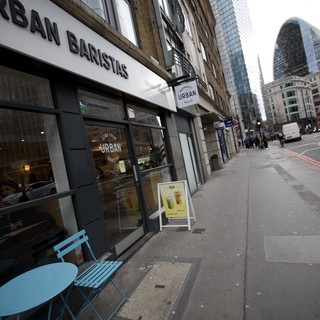 Urban Baristas Coffee Shop in London Financial District