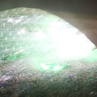 Green Lights Illuminate the Massive Crowd at Coachella
