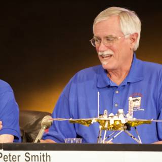 Charles Elachi and a Colleague Discuss the Phoenix Landing