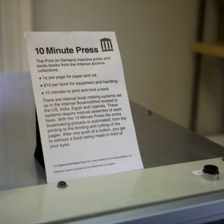 10 Minute Printing Machine