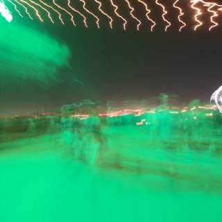 Green Night Lights at Coachella