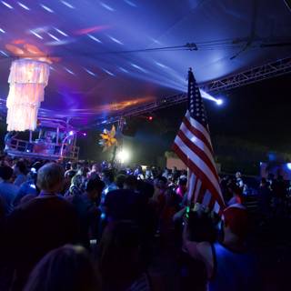 Patriotic Crowd at Coachella Concert
