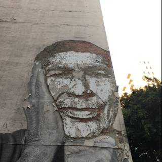 Mural of Man on LA Building