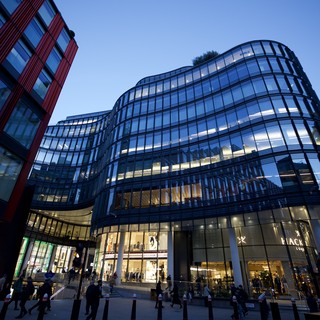 Modern Glass Architecture at Dusk in London