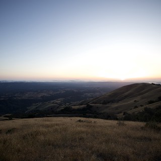 Golden Hills at Dusk from Mount Diablo Summit